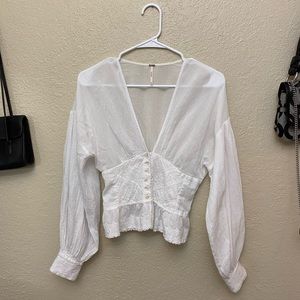 Free people white light jacket, blouse shirt